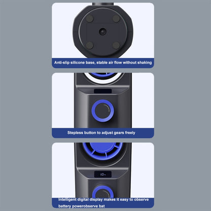 Intelligent Digital Display 100-Speed Stepless Speed Desktop Shaking Head Tower Fan(White) by buy2fix