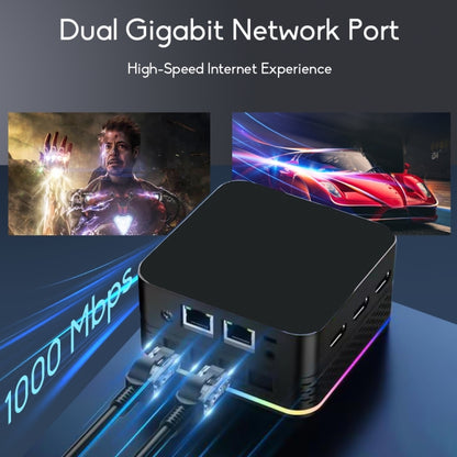 T9 Plus N100 DDR5 8G+256G UK Plug 12th Alder Lake Dual Gigabit LAN+3 HDMI 4K HD Pocket Mini PC by buy2fix