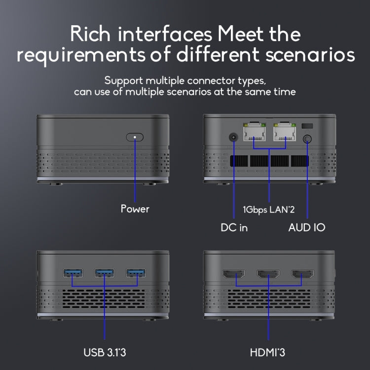 T9 Plus N100 DDR5 8G+256G UK Plug 12th Alder Lake Dual Gigabit LAN+3 HDMI 4K HD Pocket Mini PC by buy2fix