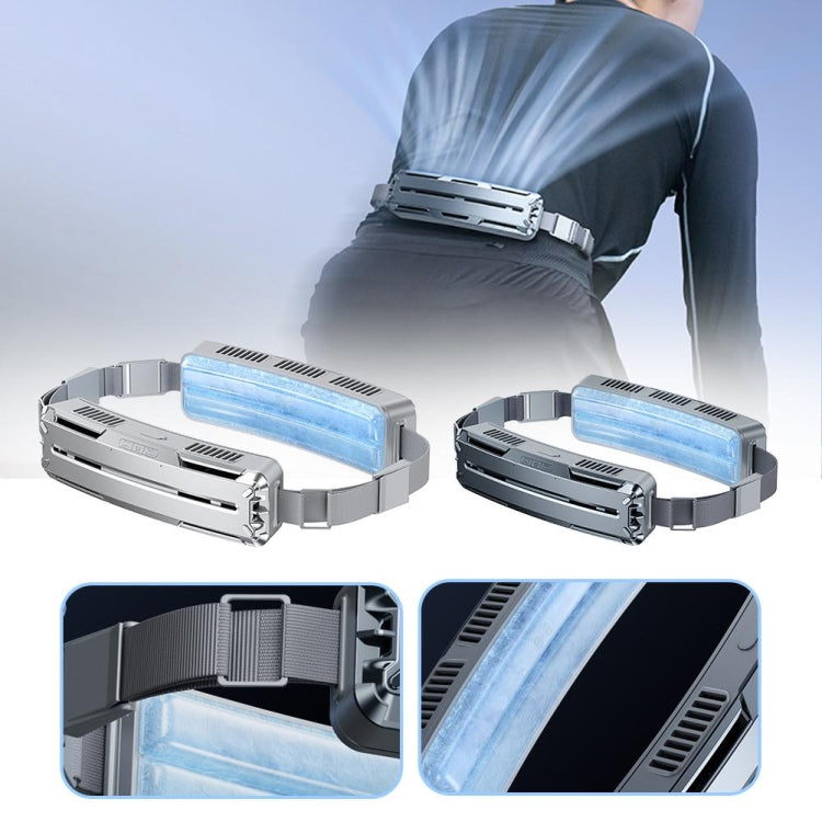Ice Belt Outdoor Sports Cooling Fan Portable Mini Waist Fan(Silver Gray) by buy2fix