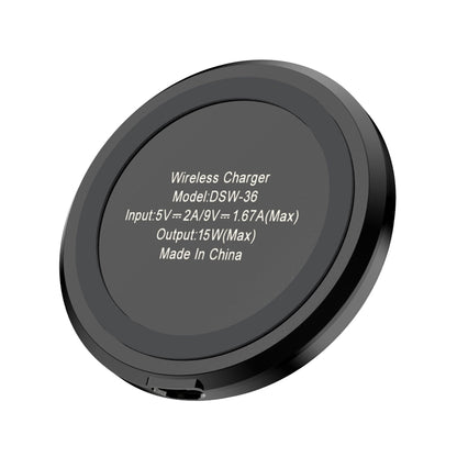 DSW-36B Mobile Phone Wireless Charger Mini 15W Fast Charging Type-C Round QI by buy2fix