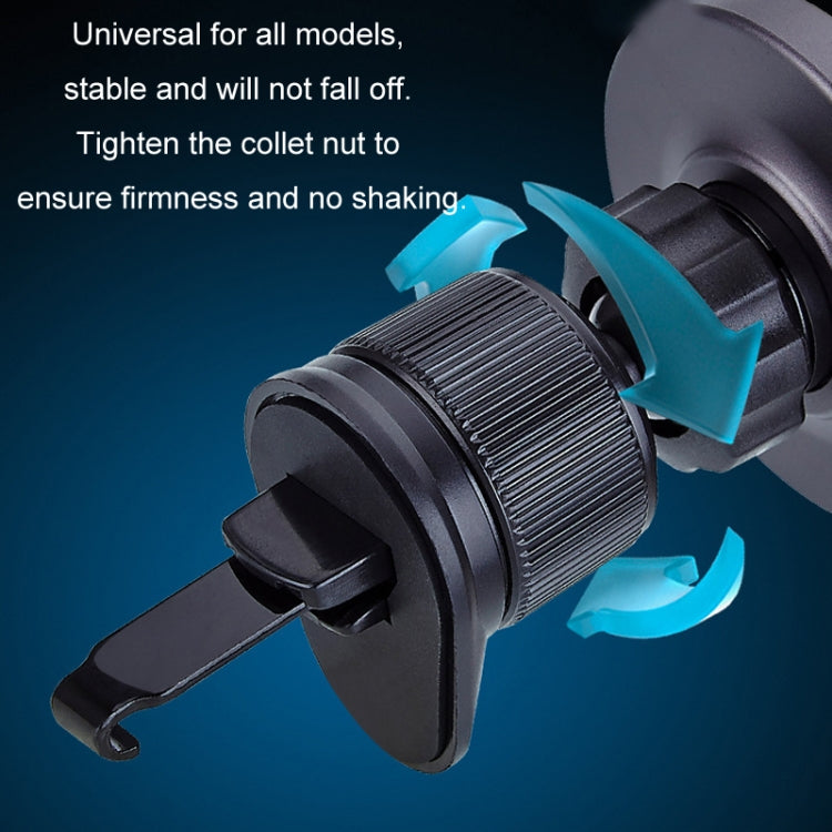 Magsafe 15W Magnetic Colorful Light Wireless Charging Mobile Phone Holder, Color: A9 Air Outlet Dark Gray by buy2fix