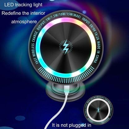 Magsafe 15W Magnetic Colorful Light Wireless Charging Mobile Phone Holder, Color: A9 Adhesive Dark Gray by buy2fix