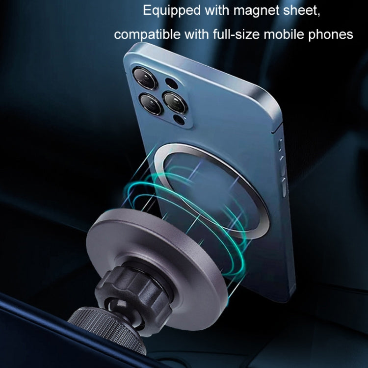 Magsafe 15W Magnetic Colorful Light Wireless Charging Mobile Phone Holder, Color: A9 Adhesive Dark Gray by buy2fix