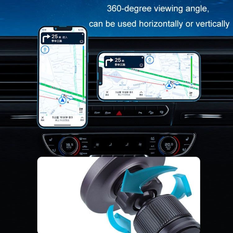 Magsafe 15W Magnetic Colorful Light Wireless Charging Mobile Phone Holder, Color: A9 Adhesive Dark Gray by buy2fix