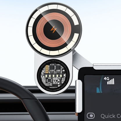 Car Wireless Charging Mobile Phone Holder For Tesla Model 3 and Other Models(Gray) by buy2fix