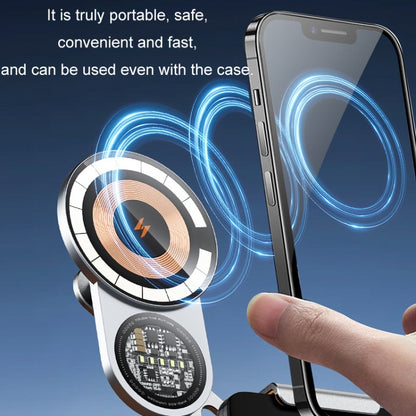 Car Wireless Charging Mobile Phone Holder For Tesla Model 3 and Other Models(Gray) by buy2fix