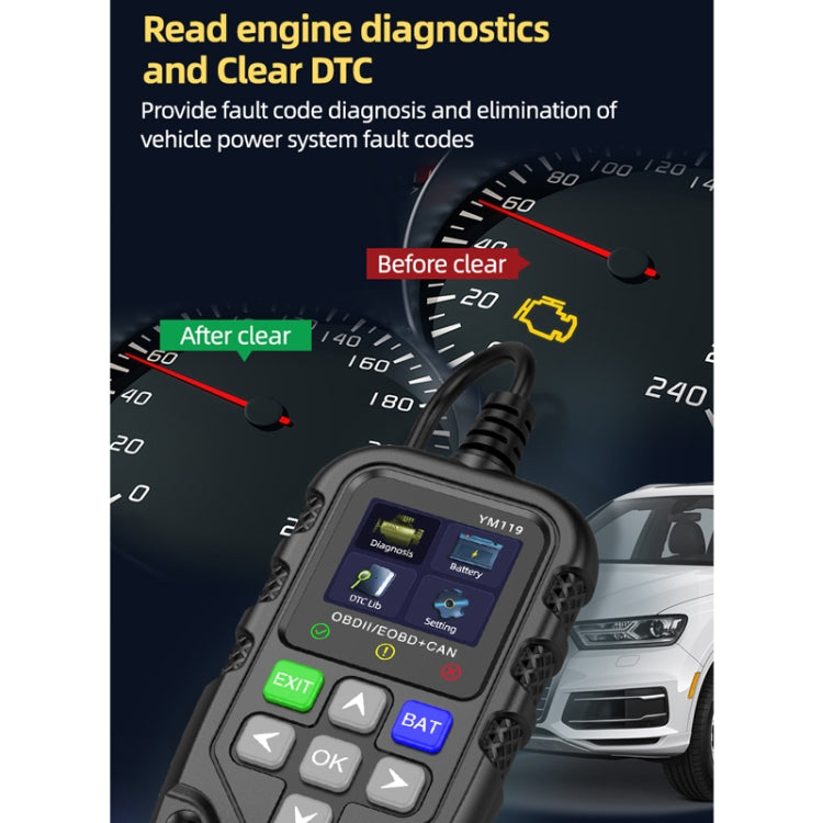 Car Engine Fault Error Code Detection Battery Detector - Code Readers & Scan Tools by buy2fix | Online Shopping UK | buy2fix