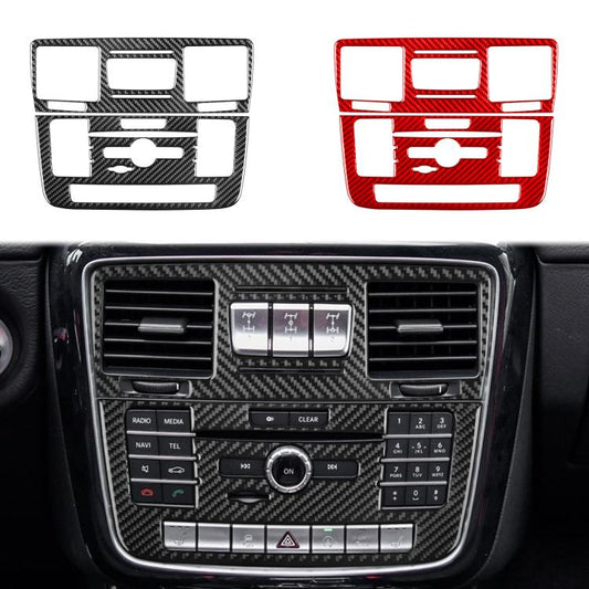 For Mercedes-Benz G-Class W463 2pcs /Set Multimedia Panel Decorative Sticker(Red) - Car Interior Mouldings by buy2fix | Online Shopping UK | buy2fix