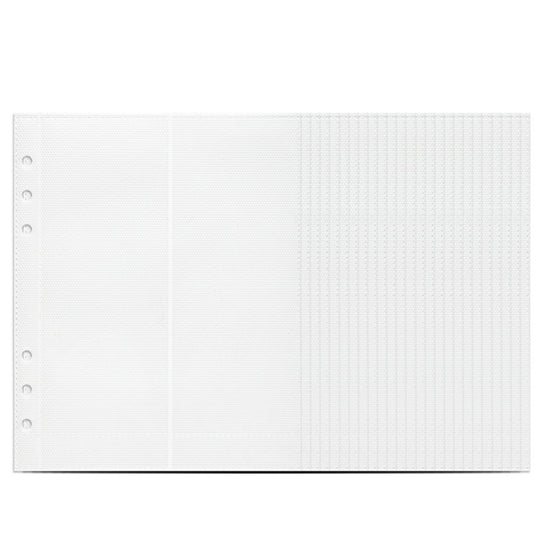 25sheets /Set A5 6 Holes Save Money Challenge Envelopes Replacement Inner Page, Spec: Double-grid
