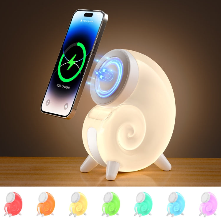 Conch RGB Touch Night Light Magsafe Magnetic Wireless Charger(Colorful) by buy2fix