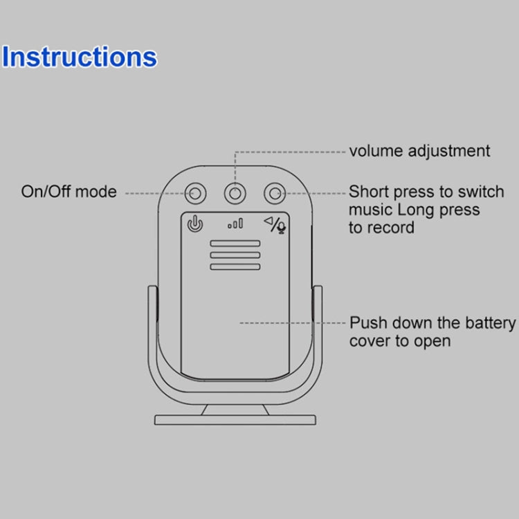 N911P Intelligent Infrared Sensor Recordable Doorbell Welcome Voice Prompt Loudspeaker by buy2fix
