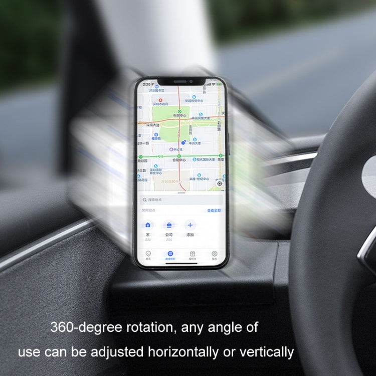 For 2024 Tesla Model 3 Left-hand Drive Air Outlet Magnetic Car Phone Holder(Dashboard Base) by buy2fix