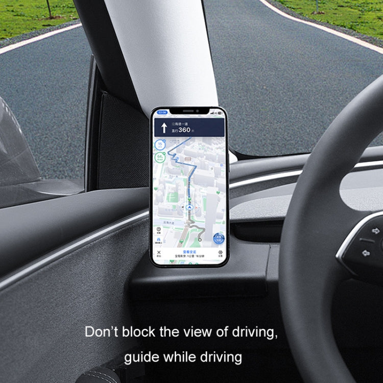 For 2024 Tesla Model 3 Left-hand Drive Air Outlet Magnetic Car Phone Holder(Dashboard Base) by buy2fix