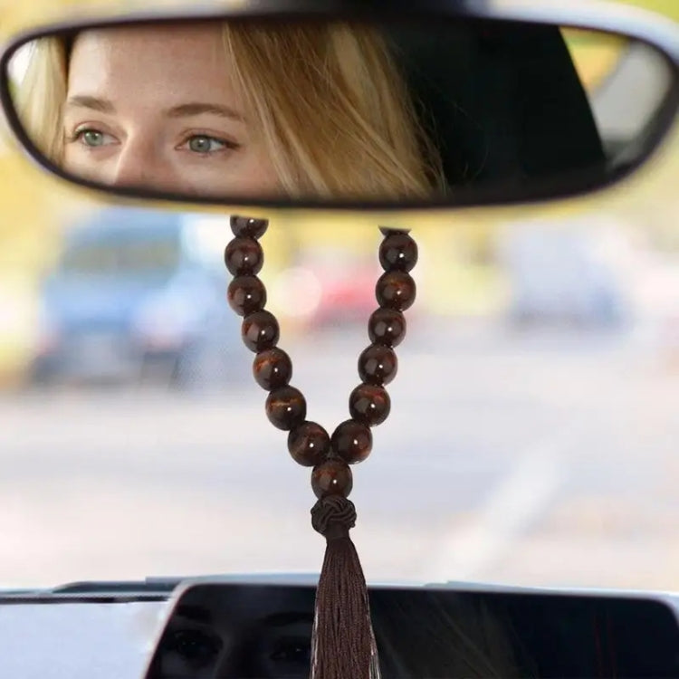 Car Gear Prayer For Blessing And Safety Buddha Beads Car Decorative Ornaments(Black) by buy2fix