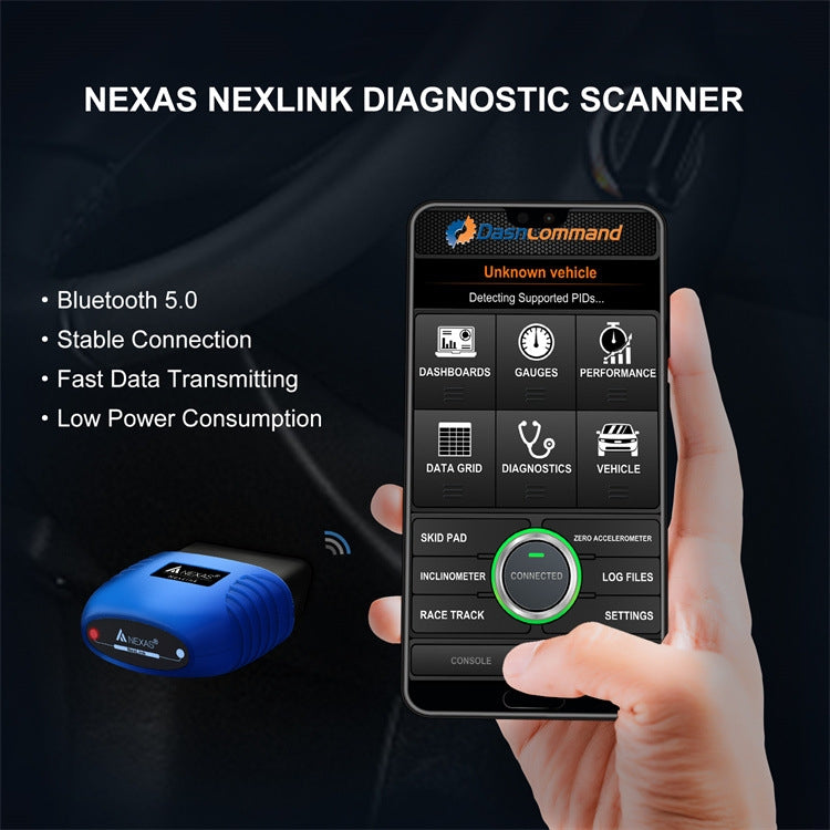 Nexas Bluetooth 5.0 OBD2 Diagnostic Scanner For IOS/Android by NEXAS