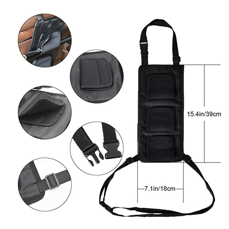 Car Back Seat Fishing Rod Strap Fixed Storage Bag(Black) by buy2fix