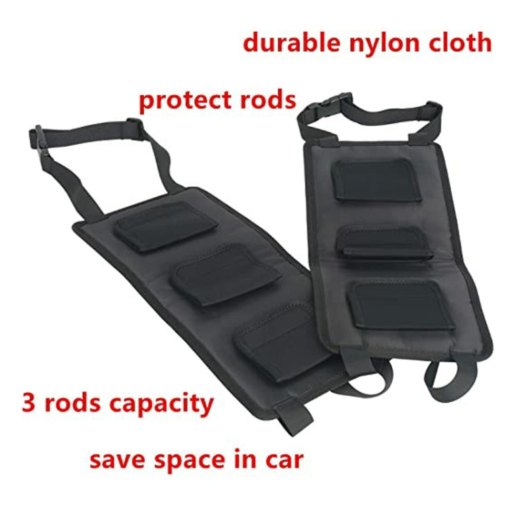 Car Back Seat Fishing Rod Strap Fixed Storage Bag(Black) by buy2fix
