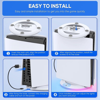 For Sony PS5 Slim IPEGA Universal Game Console Vertical Cooling Base Holder, Color: Colorful White - Holder by ipega | Online Shopping UK | buy2fix