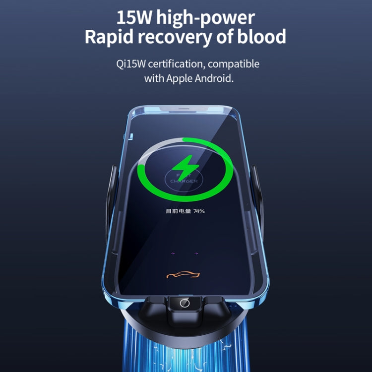 Car Air Outlet Smart Induction Wireless Charging Mobile Phone Holder(Black 66W) by buy2fix