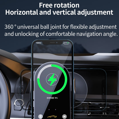 Car Air Outlet Smart Induction Wireless Charging Mobile Phone Holder(Black 66W) by buy2fix
