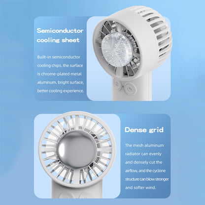 Outdoor Handheld Ice Air Conditioning Fan Astronaut Night Light Semiconductor Cooling Fan(Light Blue) by buy2fix