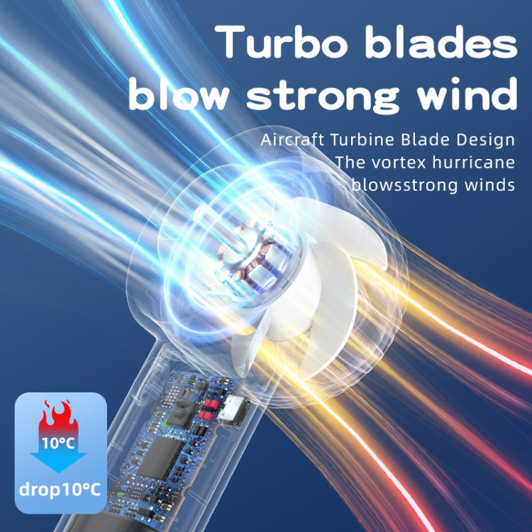 Outdoor Handheld Ice Air Conditioning Fan Astronaut Night Light Semiconductor Cooling Fan(Light Blue) by buy2fix