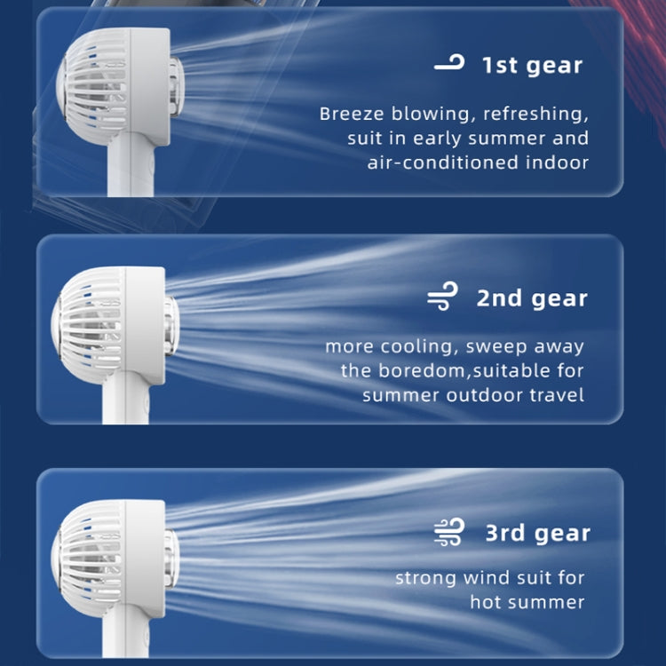 Outdoor Handheld Ice Air Conditioning Fan Astronaut Night Light Semiconductor Cooling Fan(Light Blue) by buy2fix