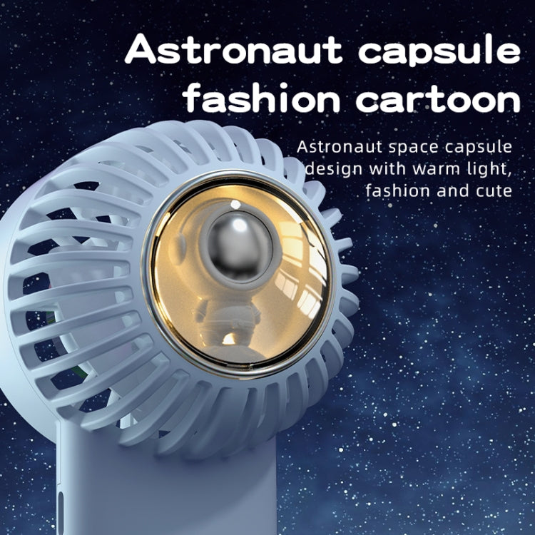 Outdoor Handheld Ice Air Conditioning Fan Astronaut Night Light Semiconductor Cooling Fan(Light Blue) by buy2fix