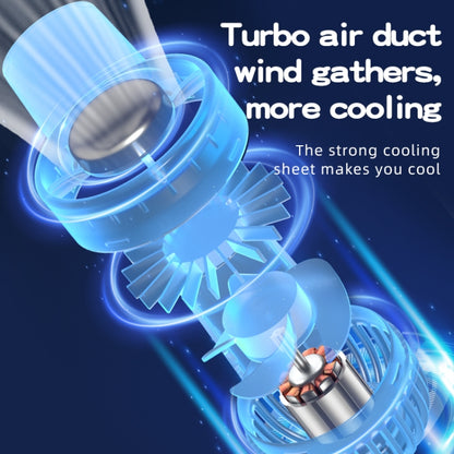 Outdoor Handheld Ice Air Conditioning Fan Astronaut Night Light Semiconductor Cooling Fan(Light Blue) by buy2fix