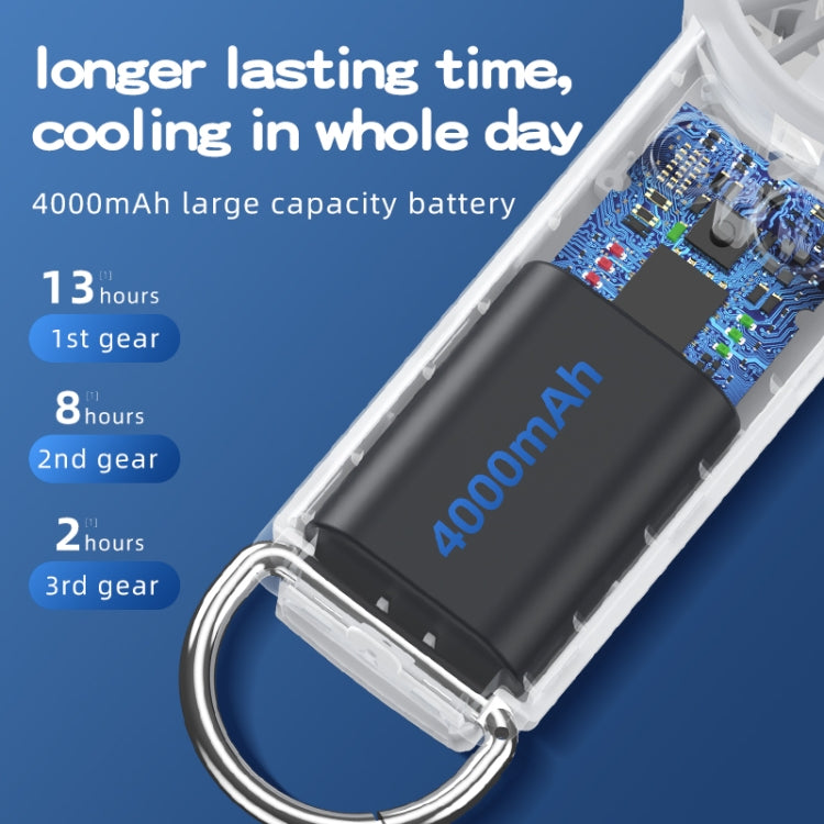 Outdoor Handheld Ice Air Conditioning Fan Astronaut Night Light Semiconductor Cooling Fan(Light Blue) by buy2fix