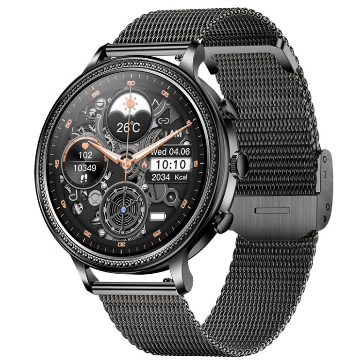 V60 1.39 Inch Health Monitoring Multifunctional Waterproof Bluetooth Call Smart Watch, Color: Black Steel by buy2fix