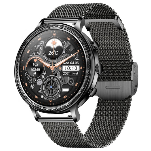 V60 1.39 Inch Health Monitoring Multifunctional Waterproof Bluetooth Call Smart Watch, Color: Black Steel by buy2fix