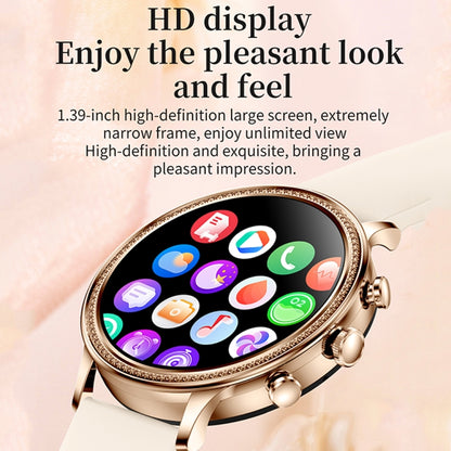 V60 1.39 Inch Health Monitoring Multifunctional Waterproof Bluetooth Call Smart Watch, Color: Gold by buy2fix
