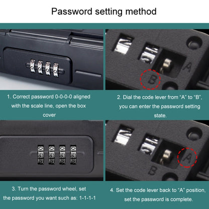 Outdoor Waterproof Beach Password Box Swimming Pool Cell Phone Keys Safe Deposit Box(Black) by buy2fix