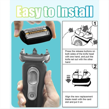 For Braun  Series 9 Electric Shaver Replacement Blade Gold Foil Style 92B Without Text - Shavers Parts by buy2fix | Online Shopping UK | buy2fix