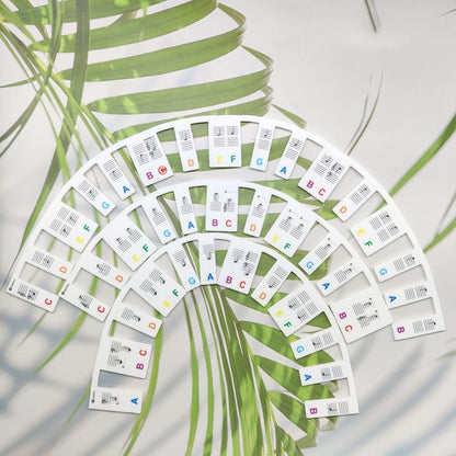 Silicone Piano Notes Guide Removable Piano Keyboard, Spec: 88 Keys White Bottom Color Text - Keyboard Accessories by buy2fix | Online Shopping UK | buy2fix