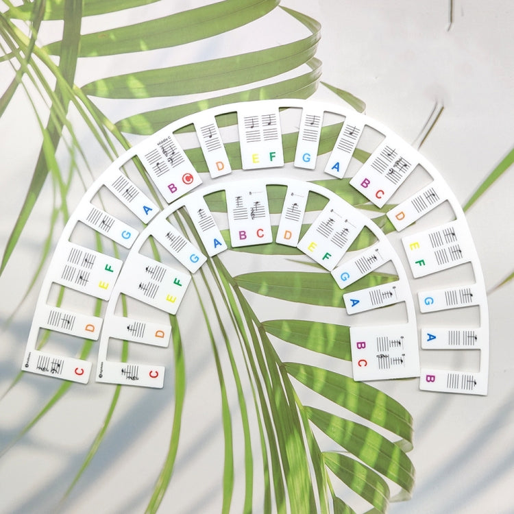 Silicone Piano Notes Guide Removable Piano Keyboard, Spec: 61 Keys White Bottom Color Text - Keyboard Accessories by buy2fix | Online Shopping UK | buy2fix