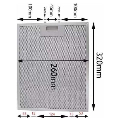 2pcs 10.2 x 12.5 Inch Range Hood Filter 5-Layer Aluminum Mesh Hood Grease Filter by buy2fix