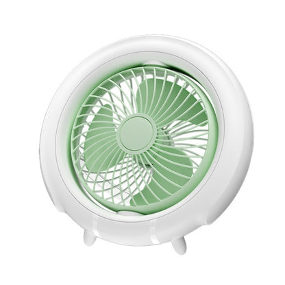 Night Light Desktop Folding Fan Outdoor Camping Hanging Mini Fan, Color: Green Basic by buy2fix