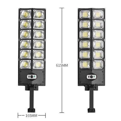E-SMARTER W789A-6 LED Strong Light Double Row Solar Garden Light Induction Street Lamps by E-SMARTER