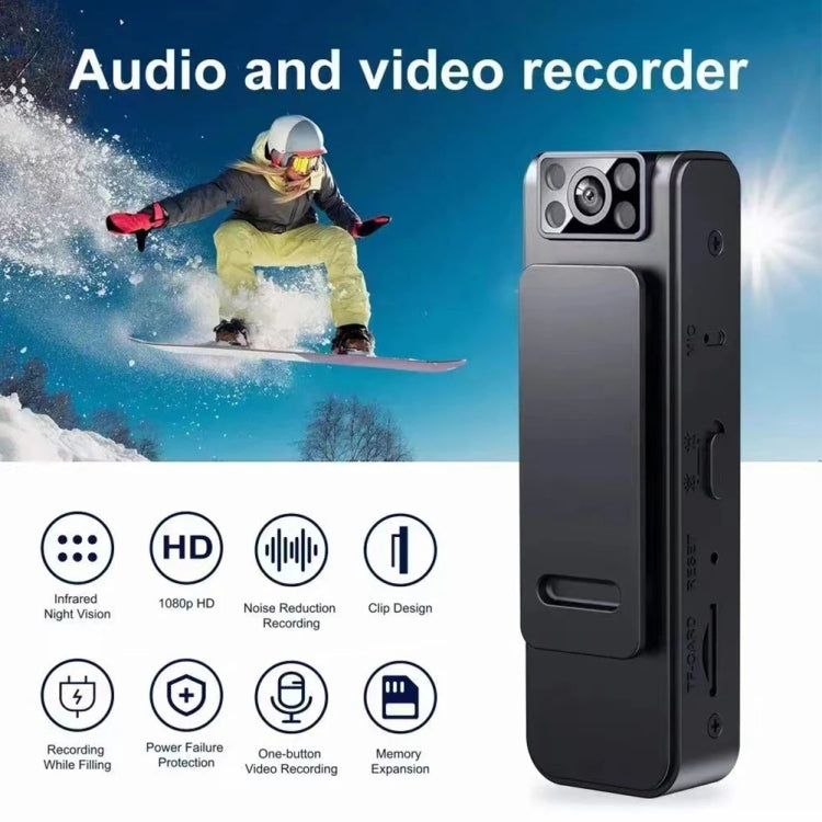 L8 With 32G Memory Card 1080P Video Recorder 130 Degree Wide Angle Lens Camera With Back Clip Infrared Night Vision by buy2fix