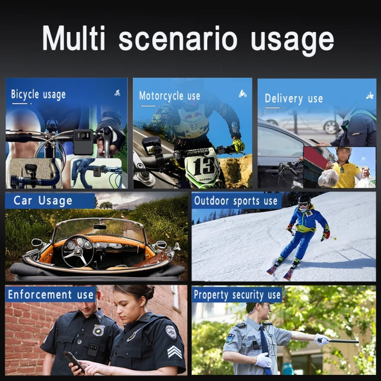 L9 1080P 2.0 Inch IPS Screen Video Recorder With Back Clip IP65 Waterproof Mini Camcorders by buy2fix