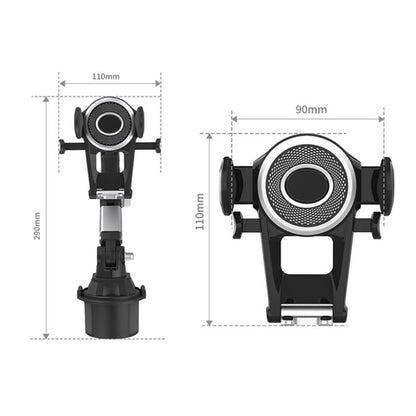 Universal Long Tube 3 Joints Adjustable Car Water Cup Position Cell Phone Holder(S0666A Silver) by buy2fix