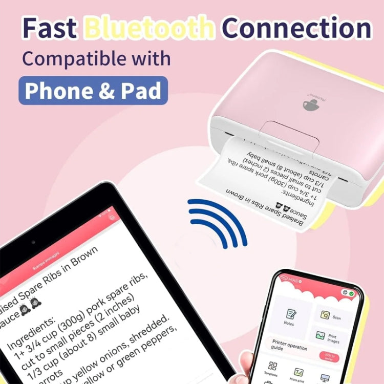 Phomemo M04S Thermal Printer Support 4 Inch Printing Width 300dpi Bluetooth Inkless Printer(White) - Receipt Printers by Phomemo | Online Shopping UK | buy2fix