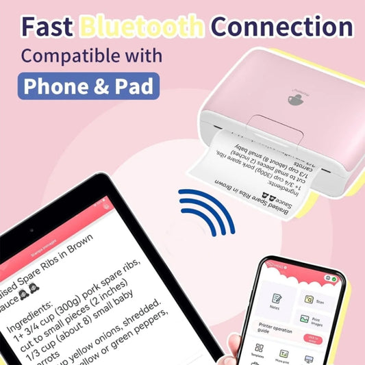 Phomemo M04S Thermal Printer Support 4 Inch Printing Width 300dpi Bluetooth Inkless Printer(White) - Receipt Printers by Phomemo | Online Shopping UK | buy2fix