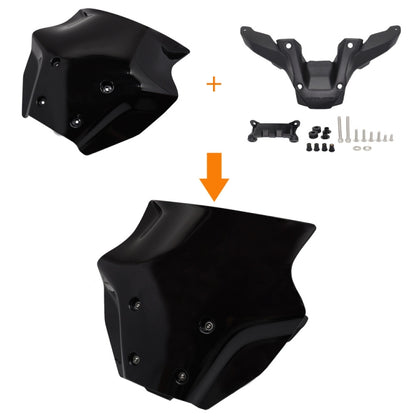 For Yamaha MT-09 SP 2024- Front Windshield(Black) - Ornamental Parts by buy2fix | Online Shopping UK | buy2fix