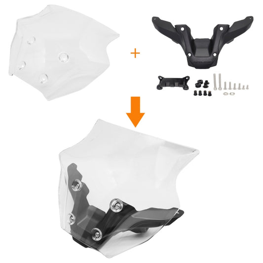 For Yamaha MT-09 SP 2024- Front Windshield(Transparent) - Ornamental Parts by buy2fix | Online Shopping UK | buy2fix