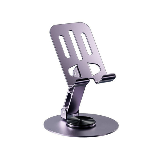 All-metal 360-degree Rotating Mobile Phone Holder Foldable Desktop Tablet Stand(Purple) - Desktop Holder by buy2fix | Online Shopping UK | buy2fix