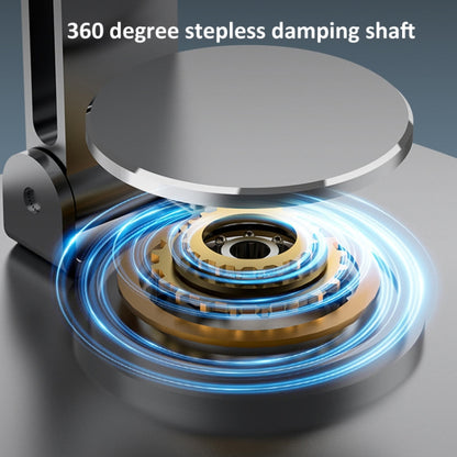 All-metal 360-degree Rotating Mobile Phone Holder Foldable Desktop Tablet Stand(Grey) - Desktop Holder by buy2fix | Online Shopping UK | buy2fix